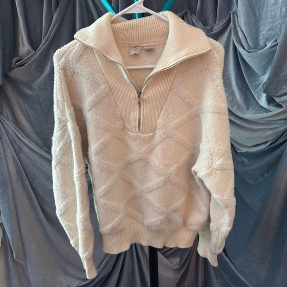 Joie Sweaters - Joie Cream Zip Up Sweater size XL